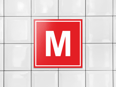 Табличка «Туалет М»