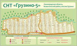 Стенд для СНТ с условными обозначениями и телефонами экстренных служб